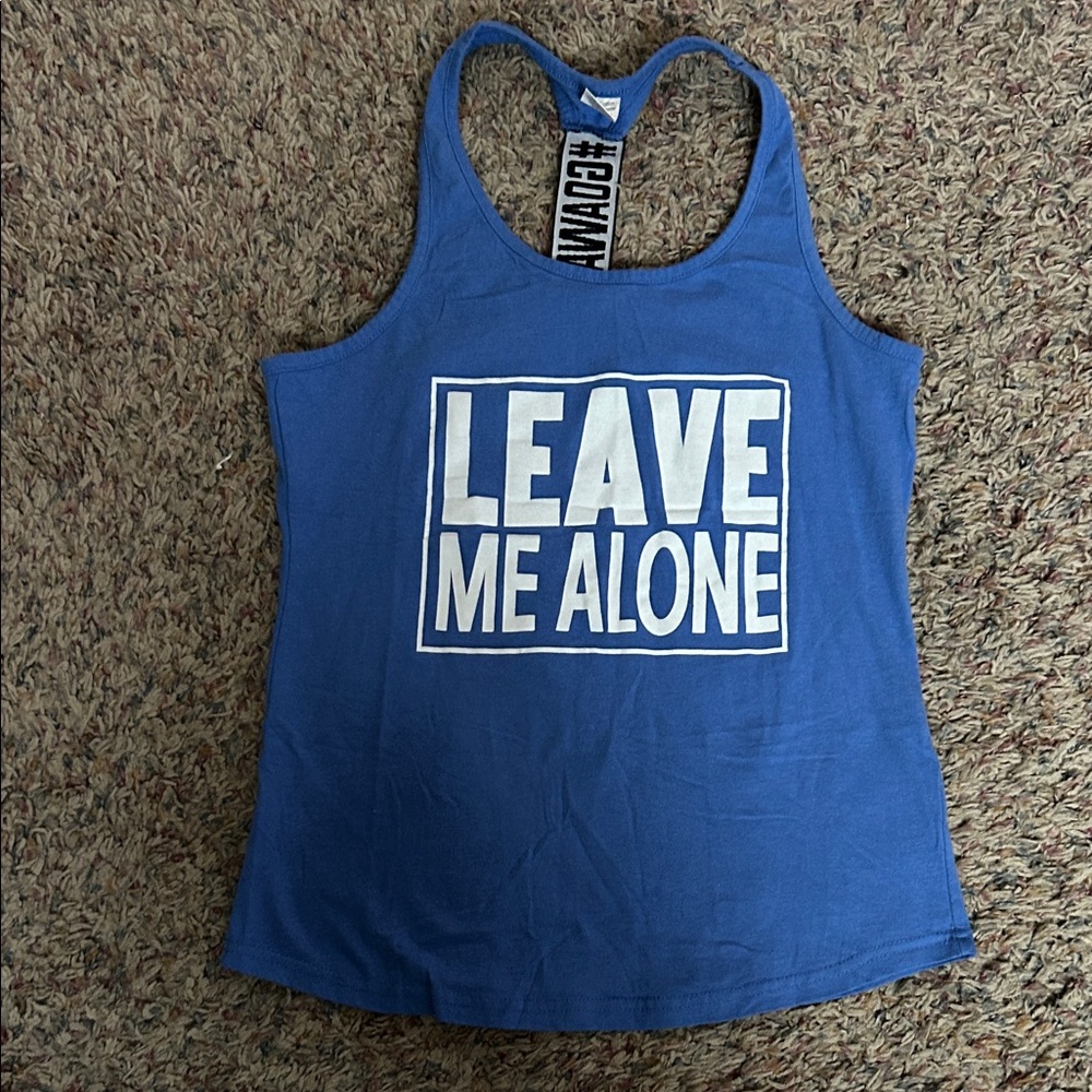 Blue Graphic Tank Top